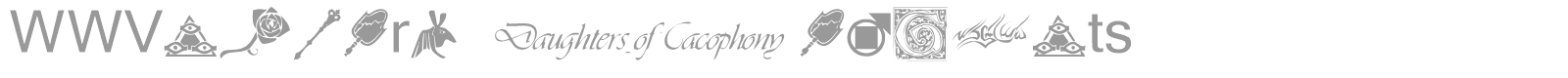 WWVampire Dingbats font preview